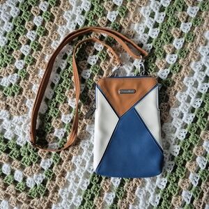 Baggallini Geometric Bryant Colorblock Crossbody Travel Purse Adjustable Strap